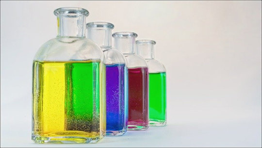 How To Create A Love Solution clear bottles of colored water