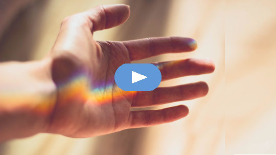 Finding Silver Linings and Rainbows a rainbow in the palm of an open hand