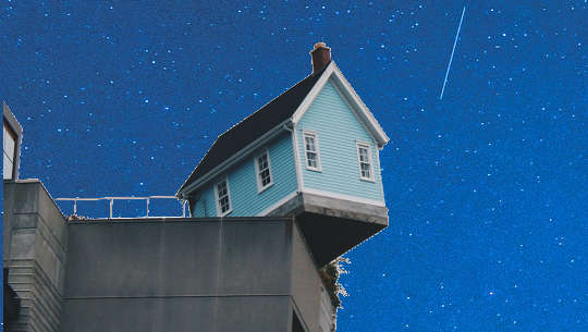The Forgotten Stress Response: Tend and Befriend house precariously hanging over the edge of a cliff