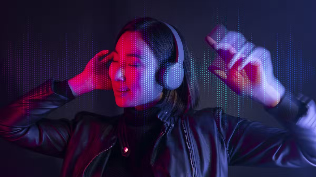 How Music Heals Us woman listening to music with headphones